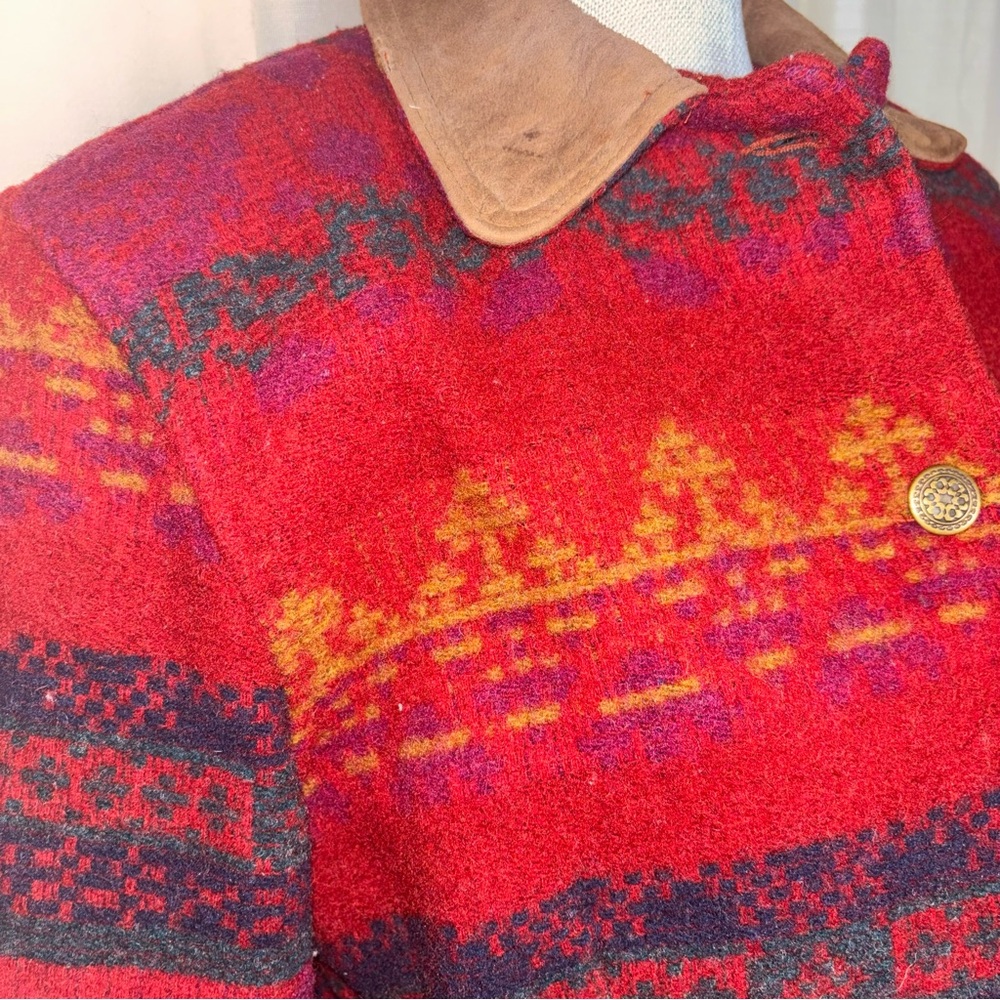 Woolrich Vintage Wool Aztec Navajo Southwestern Blanket Coat Jacket - Picture 3 of 13